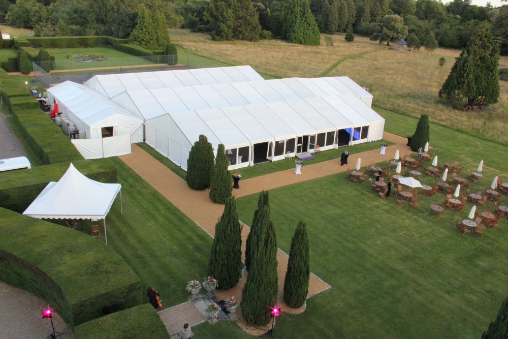 Corporate Event Marquee - Aerial Shot