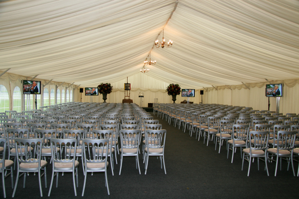 Corporate Event Marquee - Cinema Style Seating